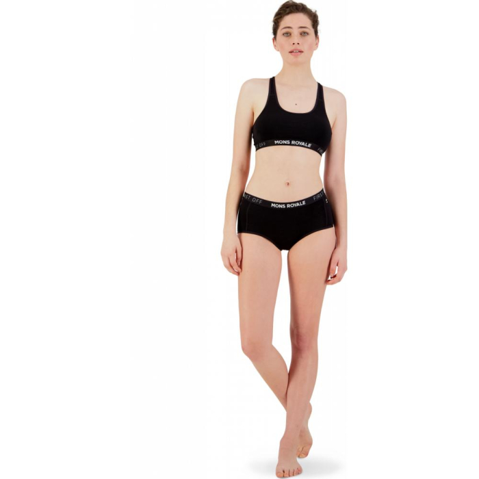 Bustiera merino Mons Royale Sierra Sports Bra Black [4]
