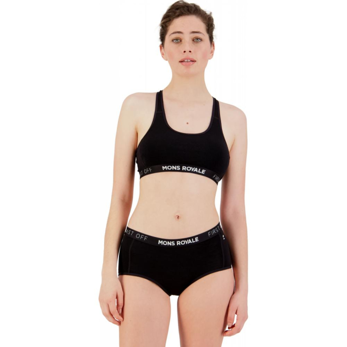 Bustiera merino Mons Royale Sierra Sports Bra Black [2]