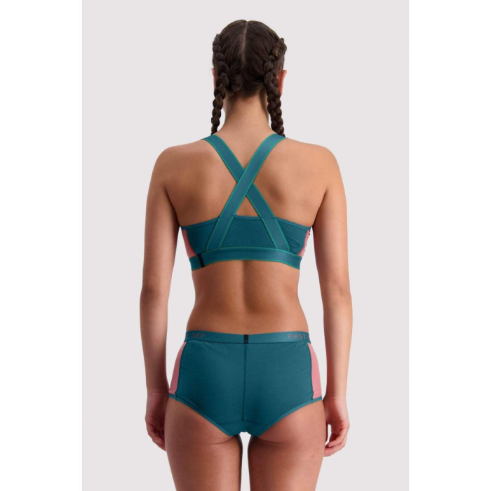 Bustiera MONS ROYALE W STELLA X-BACK BRA DEP TEAL/Pink [3]