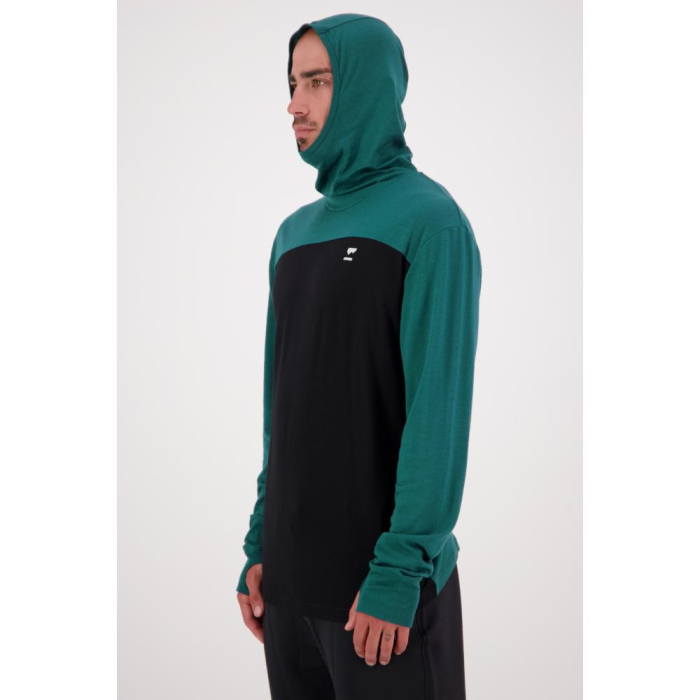 FIRST LAYER MERINO TECH MONS ROYALE Hood GREEN [4]