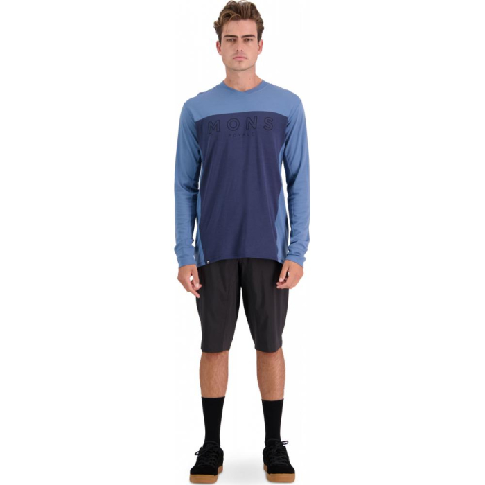 JERSEY MERINO MTB ENDURO HIKING MONS ROYALE BLUE [4]