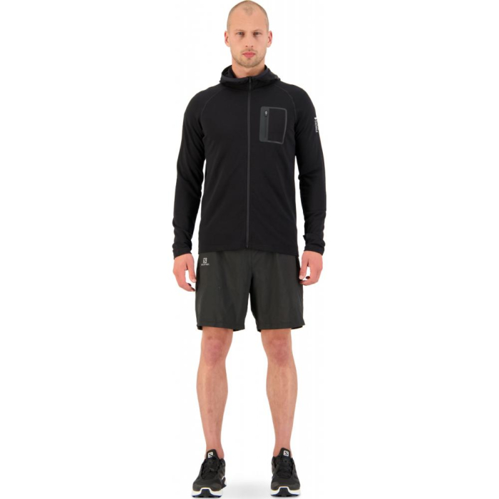 Midlayer merino M Traverse Full Zip Hood Black [4]