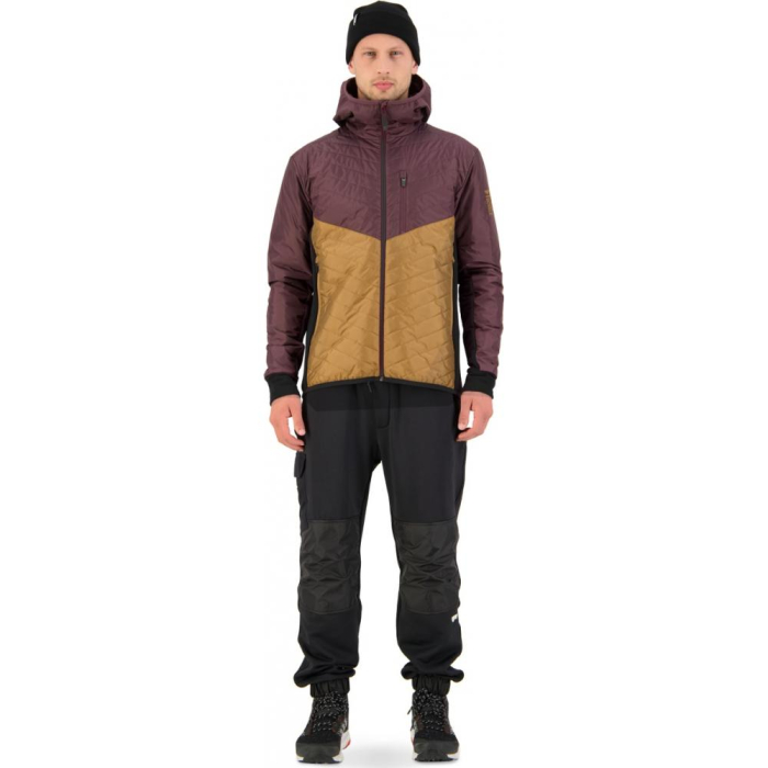MidLayer merino Mons Royale M Arete Wool Insulation Hood Toffee/Wine [6]