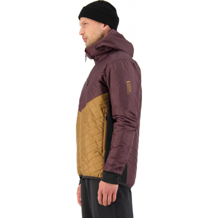 MidLayer merino Mons Royale M Arete Wool Insulation Hood Toffee/Wine [5]