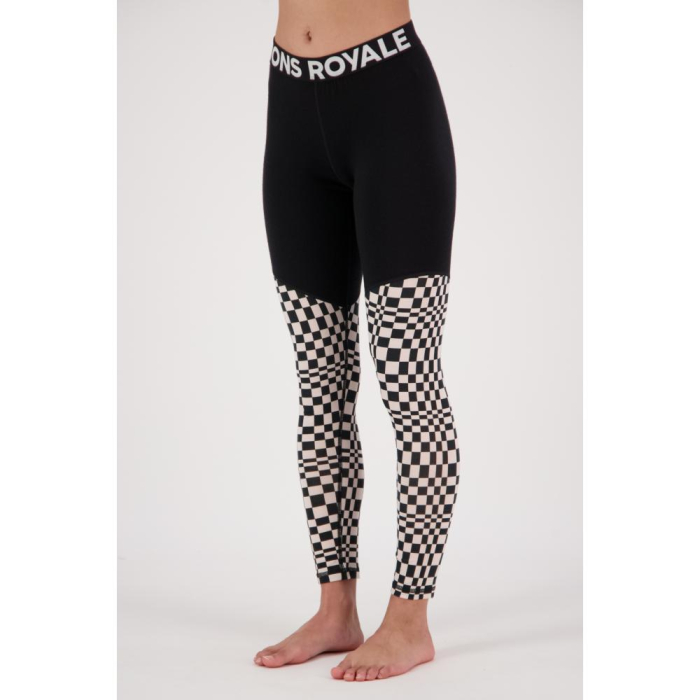 PANTALONI CORP MERINO 200 MONS ROYALE CASCADE BLACK AND WHITE [2]