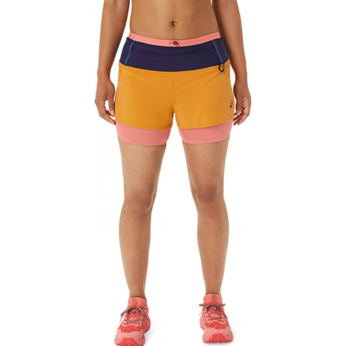PANTALONI SCURTI ASICS FUJITRAIL 2-N-1 PAPAYA [1]