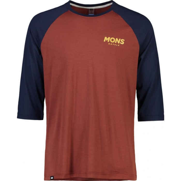 Tricou ciclism merino MONS ROYALE M TARN FREERIDE RAGLAN 3/4 Navy [3]