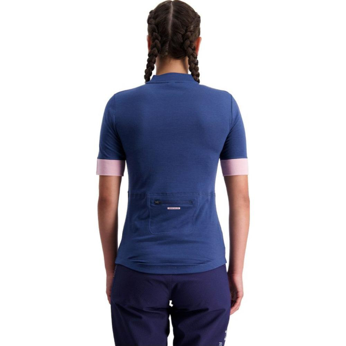 Tricou ciclism merino MONS ROYALE W CADENCE HALF ZIP DARK DENIM [2]
