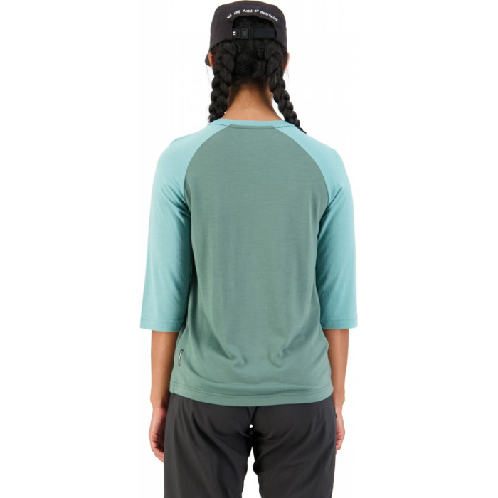 Tricou ciclism merino Mons Royale W Tarn Merino Shift Raglan 3/4 Sage / Burnt Sage [3]
