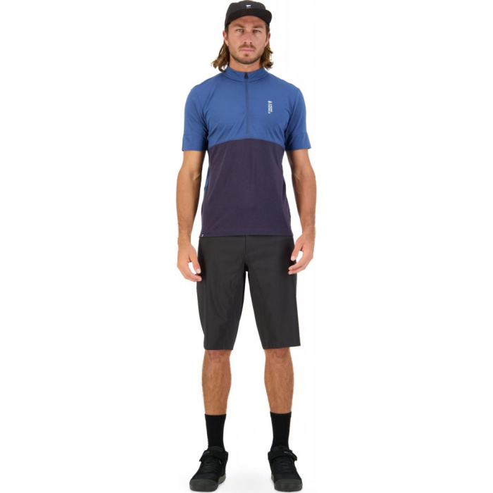 Tricou ciclism merino Mons RoyaleM Cadence Half Zip T Dark Denim 9 Iron [4]