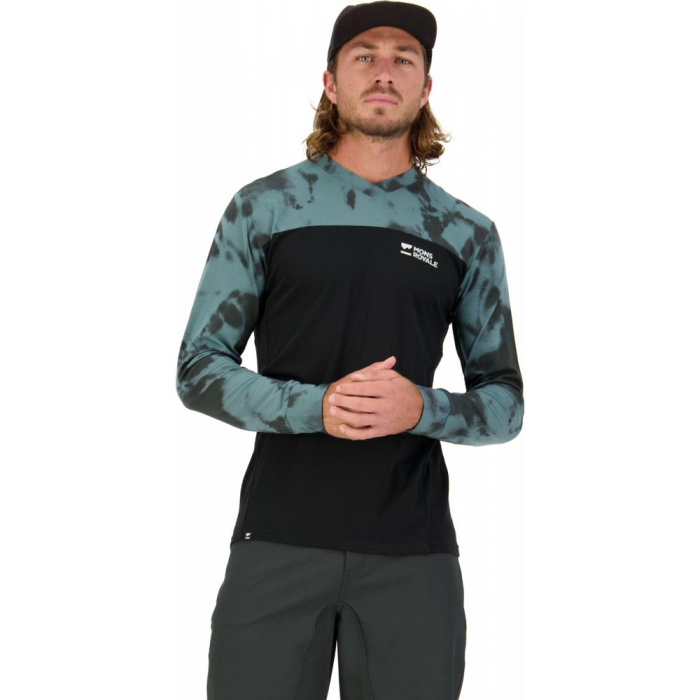 Tricou merino Mons Royale M Redwood Enduro VLS Sage Tie Dye Black [2]