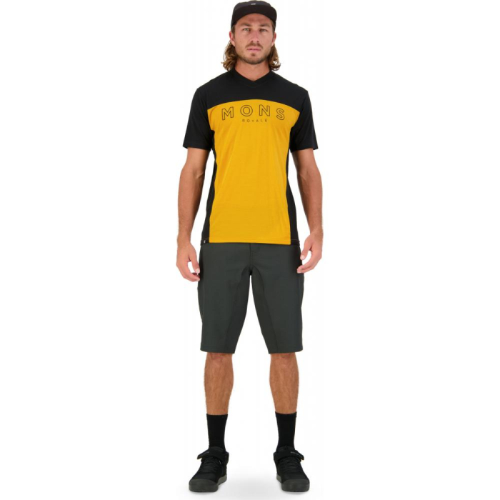 Tricou merino Mons Royale M Redwood Enduro VT Black Gold [5]