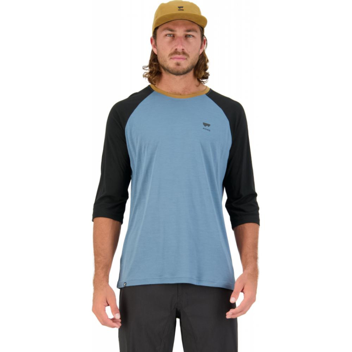 Tricou merino Mons Royale M Tarn Merino Shift Raglan 3 4 Blue Slate Black [2]