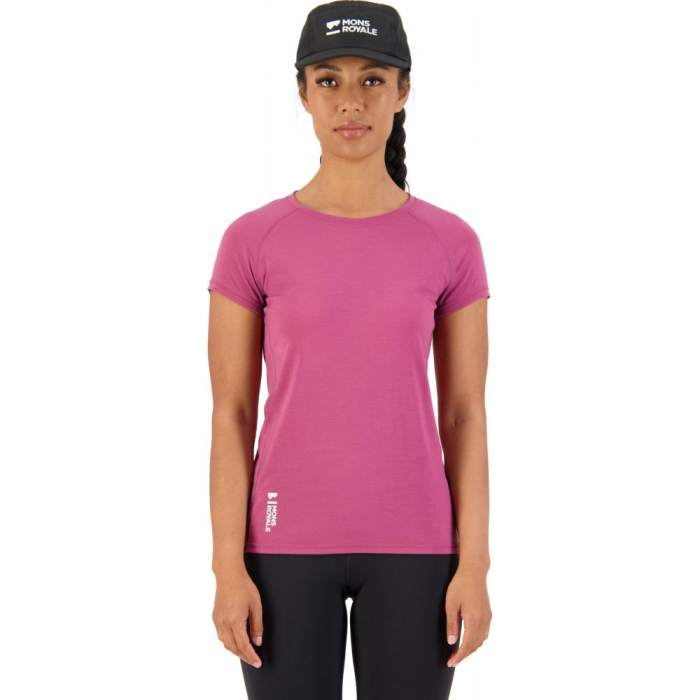 Tricou merino Mons Royale W Bella Tech Tee Berry [2]