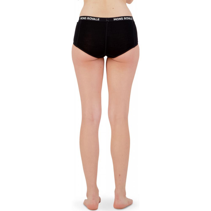 Underwear merino Mons Royale Sylvia Boyleg Black [3]