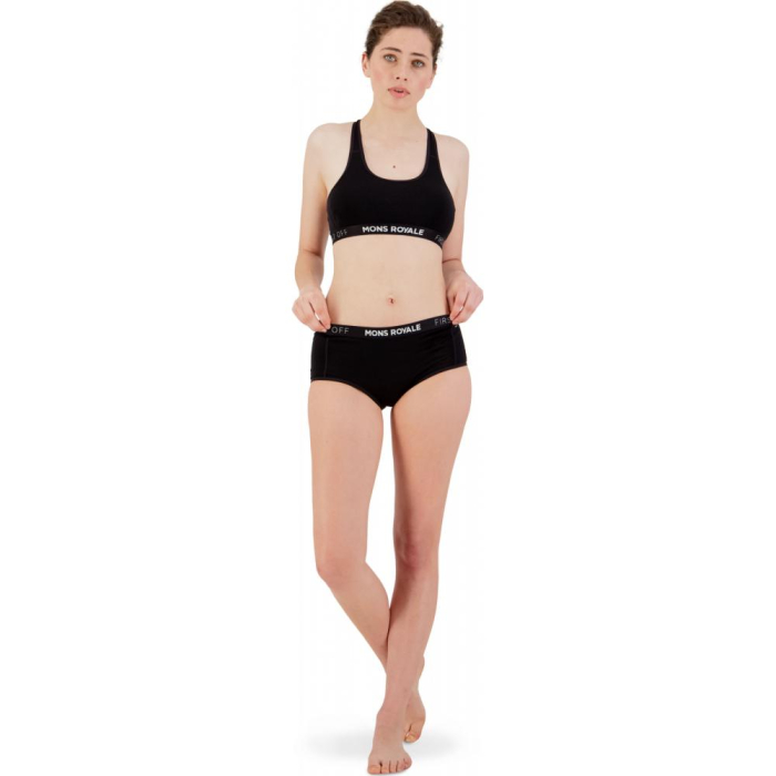Underwear merino Mons Royale Sylvia Boyleg Black [4]