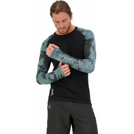 Bluza merino Mons RoyaleM Temple Tech LS Sage Tie Dye / Black [2]