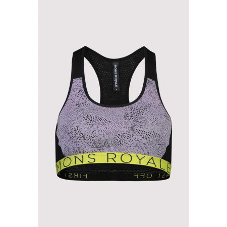 Alergare - Bustiera MONS ROYALE W SIERRA SPORTS BRA LILAC MICRO