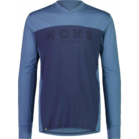 Bike - JERSEY MERINO MTB ENDURO HIKING MONS ROYALE BLUE