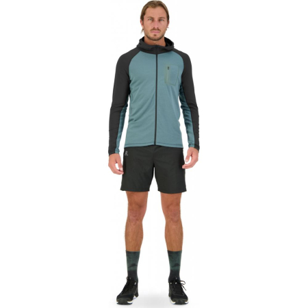 Midlayer merino M Traverse Full Zip Hood Burnt Sage / Black [2]