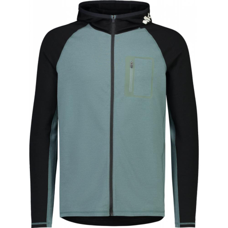 Mid layer - Midlayer merino M Traverse Full Zip Hood Burnt Sage / Black