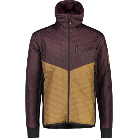 Mid layer - MidLayer merino Mons Royale M Arete Wool Insulation Hood Toffee/Wine