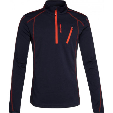 Mid layer - Midlayer Protest HUMANS 1/4 zip top Space Blue