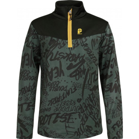 Mid layer - Midlayer Protest Prtjoep Copii 1/4 Zip Top Huntergreen