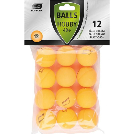 Tenis de masa - Mingi tenis de masa set 12 bucati SUNFLEX Hobby Orange