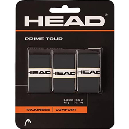 Tenis de camp - OVERGRIP HEAD PRIME TOUR 3/SET-BLACK