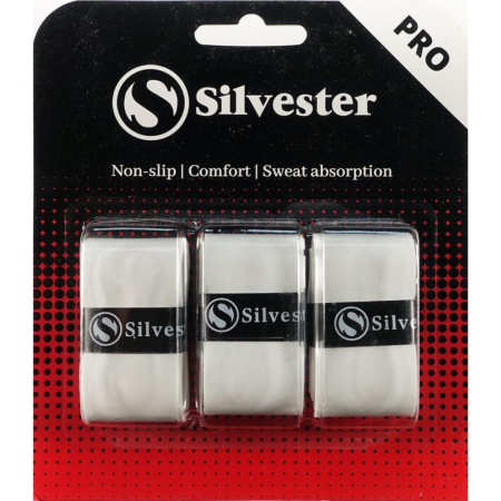 Gripuri & overgripuri - Overgrip Silvester Pro 3 Buc White
