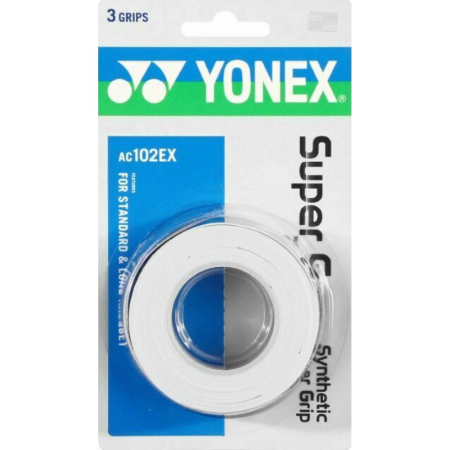 Gripuri & overgripuri - OVERGRIP YONEX X SUPER GRAP SET 3 BUC Alb