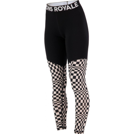 Imbracaminte - PANTALONI CORP MERINO 200 MONS ROYALE CASCADE BLACK AND WHITE