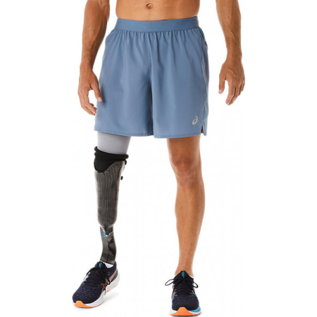 Alergare - PANTALONI SCURTI ASICS ROAD 7IN STEEL BLUE
