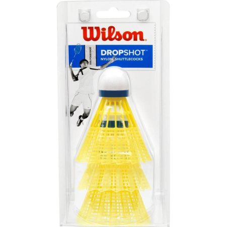 Squash & badminton - Set fluturasi Badminton WILSON 3 Clamshel YELLOW