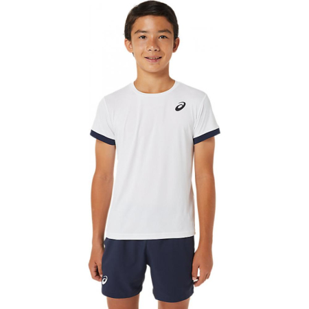 Tenis de camp - TRICOU ASICS BOYS TENNIS WHITE/MIDNIGHT