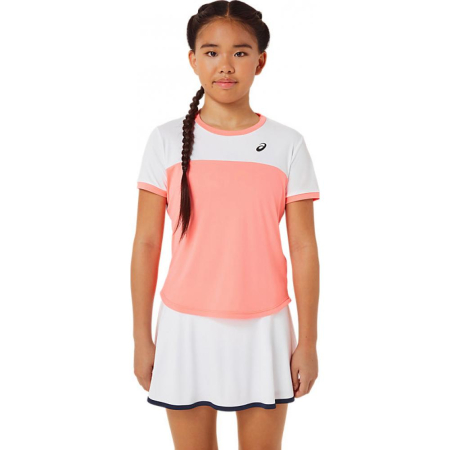 Tenis de camp - TRICOU ASICS GIRLS TENNIS SS GUAVA/WHITE