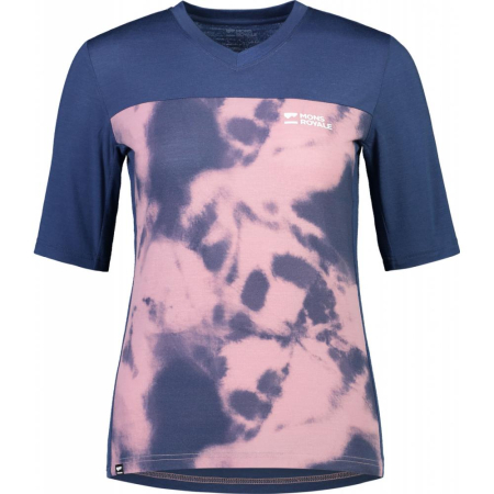 Alergare - Tricou ciclism merino Mons Royale W Redwood Enduro VT Denim Tie Dye