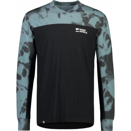 Bike - Tricou merino Mons Royale M Redwood Enduro VLS Sage Tie Dye Black