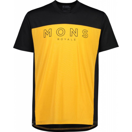 Alergare - Tricou merino Mons Royale M Redwood Enduro VT Black Gold