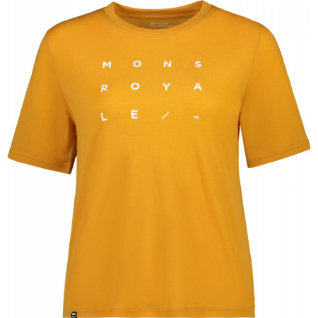 Alergare - Tricou merino Mons Royale W Icon Relaxed Tee Gold