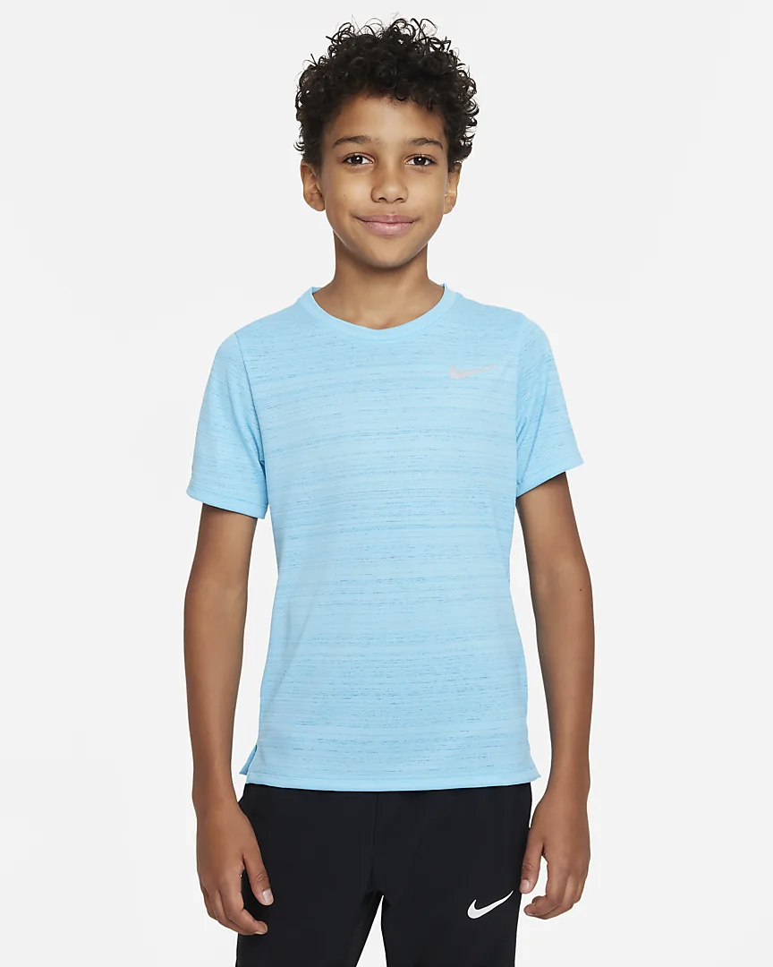 Imbracaminte - TRICOU NIKE Baieti Dr-Fit Miler Light Blue