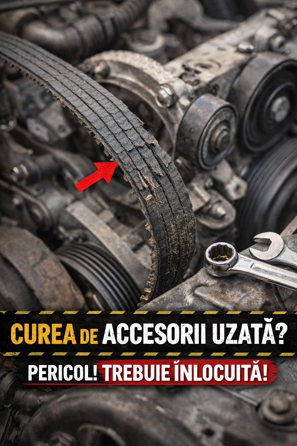 Cureaua de accesorii uzată: Riscul de a rămâne fără baterie și servodirecție în mijlocul drumului