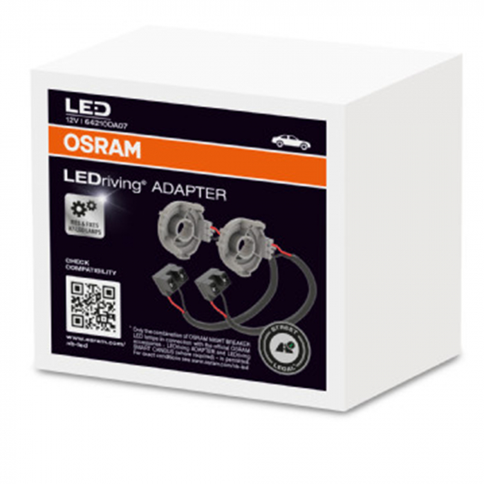 Set 2 adaptoare H7 Osram LED 64210DA09 pentru Ford, Renault