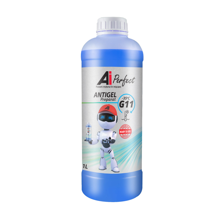 Antigel AiPerfect G11R - 1 Litru, Gata Preparat până la -35 grade C, Silicat (Culoare Albastru) [1]
