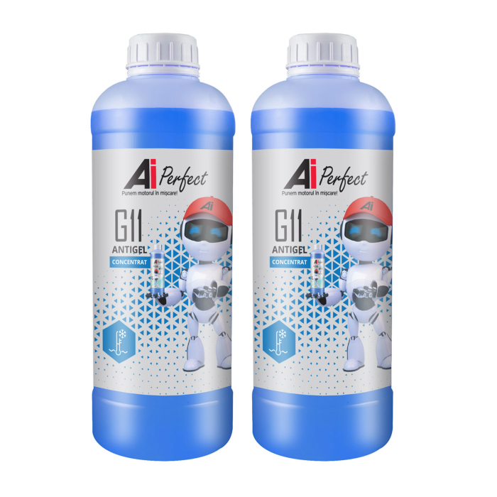Pachet 2 litri Antigel Concentrat AiPerfect G11 Silicat (VW TL 774-C, Culoare Albastru) [1]