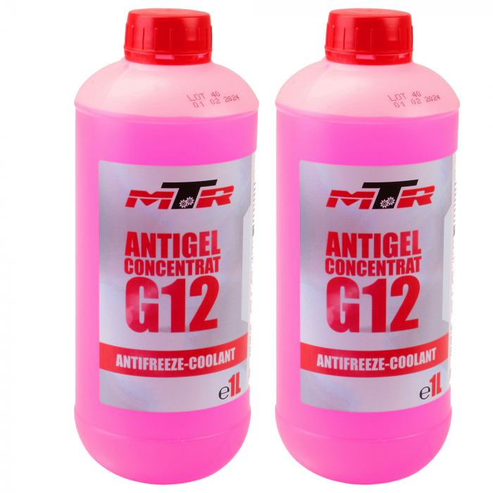 Pachet 2 litri antigel concentrat MTR G12 -72  C rosu