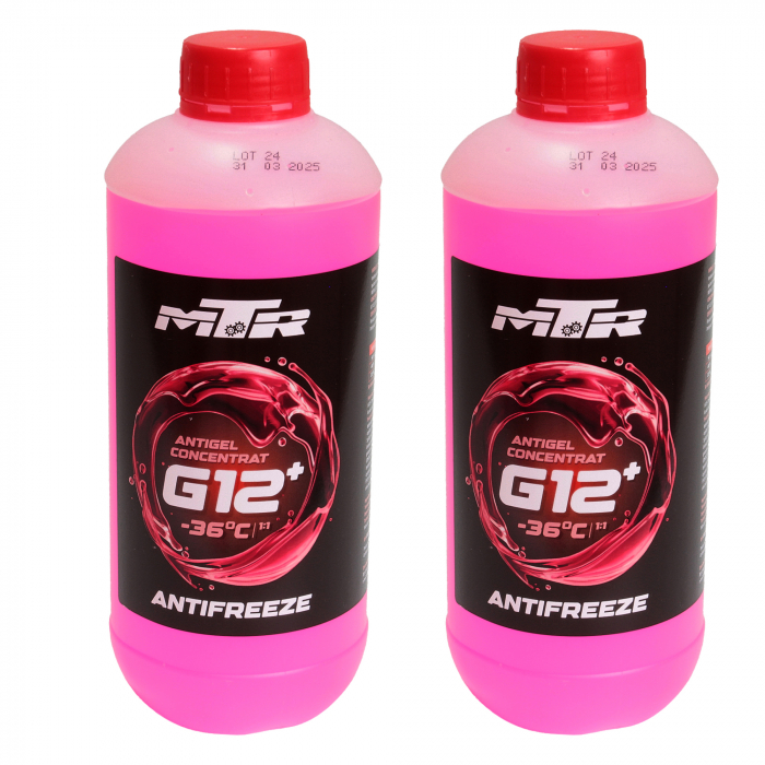Pachet 2 litri antigel concentrat MTR G12+ rosu