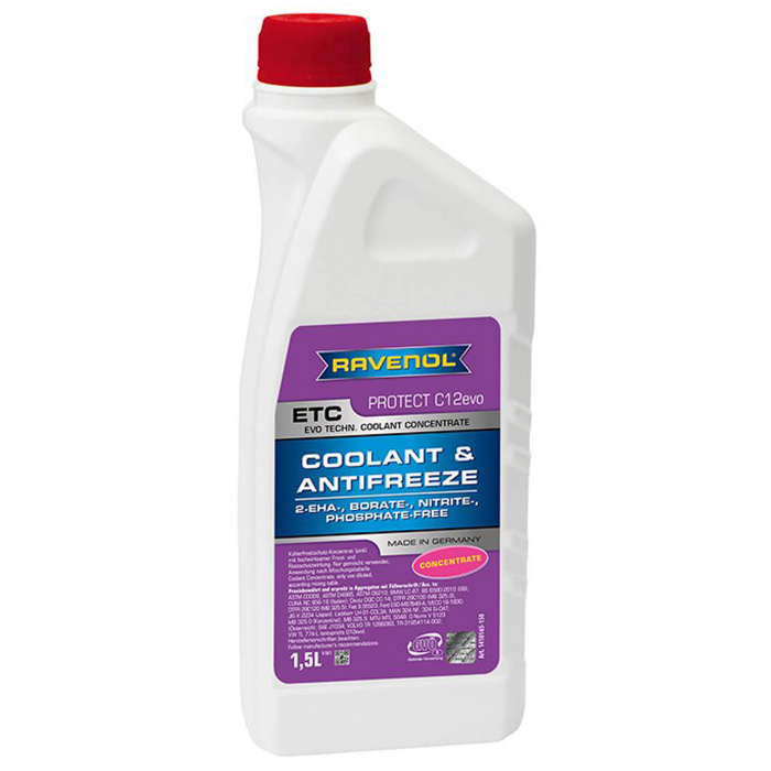 Antigel concentrat Ravenol ETC Protect C12EVO rosu 1.5 litri