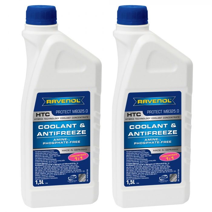 Pachet 3 litri Antigel concentrat Ravenol HTC protect MB 325.0 albastru